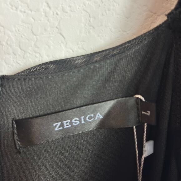 ZESICA WOMEN'S SEXY V-NECK BLACK BODYCON MINI DRESS WITH LONG SLEEVES LARGE NEW - Picture 7 of 10